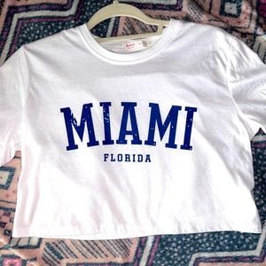 Miami white Crop top